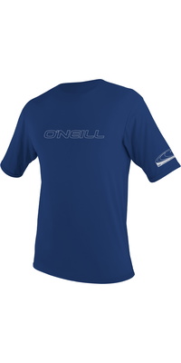 2025 ONeill Mens Basic Skins Short Sleeve Sun Rash Shirt 3402 - Navy