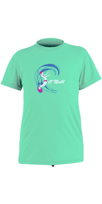 2025 Oneill Chemise Solaire à Manches Courtes 5325g - Aqua Clair - Pour Les Tout-petits