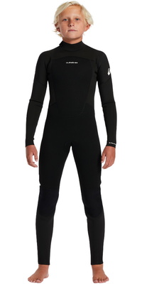 2026 Quiksilver Enfants Prologue 4/3mm Back Zip Combinaison Néoprène EQBW103119 - Black