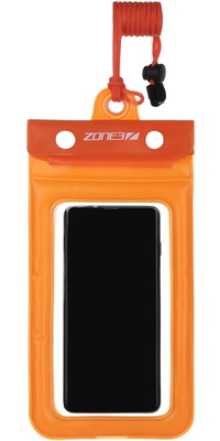 2026 Zone3 Buoyancy Waterproof Phone Pouch SA21WPP113 - Clear / Orange