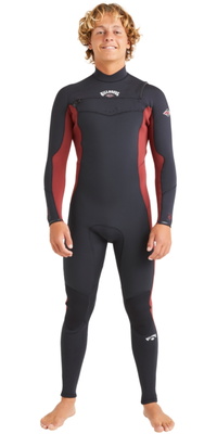 2025 Billabong Hommes Absolute Natural 4/3mm Chest Zip Combinaison Néoprène ABYW100258 - Burnt Henna
