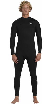 2026 Billabong Hommes Foil 3/2mm Chest Zip GBS Combinaison Néoprène ABYW100243 - Black
