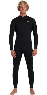 2025 Billabong Hommes Foil 5/4mm Chest Zip Combinaison Néoprène ABYW100270 - Black