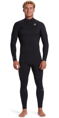 2026 Billabong Hommes Revolution Natural 3/2mm Chest Zip Combinaison Néoprène ABYW100266 - Black