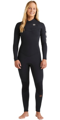 2025 Billabong Femmes Synergy Natural 4/3mm Chest Zip Combinaison Néoprène ABJW100209 - Night Fall