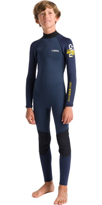 2026 C-Skins Enfants NuWave Element 3/2mm Back Zip Combinaison Néoprène C-NEL32STJ - Bluestone / Slate / Multi