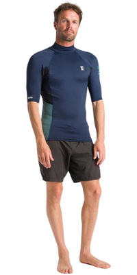 2026 C-Skins Hommes Gilet En Lycra NuWave X à Manches Courtes C-NLYSSMT - Bluestone / Black / Dark Sage