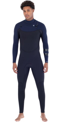 2025 Hurley Hommes Plus Sleeve Texture 4/3mm Chest Zip Combinaison Néoprène MFS0014403 - Total Eclipse