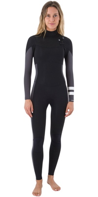 2026 Hurley Femmes Advant 4/3mm Chest Zip Combinaison Néoprène WFS0013403 - Black