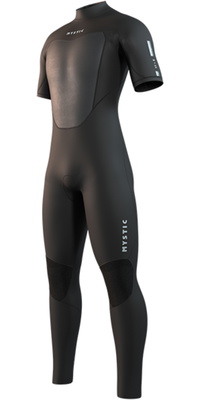 2025 Mystic Hommes Star 3/2mm Short Arm Back Zip Combinaison Néoprène 35000.250028 - Black