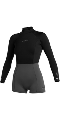 2025 Mystic Femmes Lunar Long Arm 2/2mm Back Zip Shorty Combinaison Néoprène 35000.240111 - Black