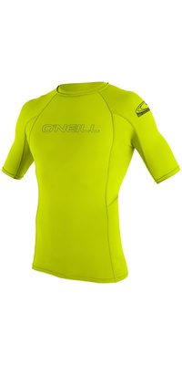 2026 ONeill Youth Basic Skins Gilet Lycra à Manches Courtes 3345 - Lime