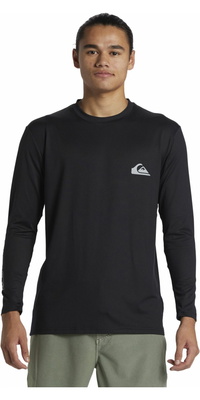 2026 Quiksilver Hommes Everyday T-shirt De Surf à Manches Longues UV50 AQYWR03136 - Black