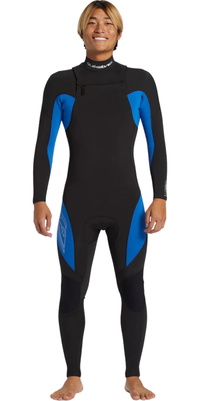 2026 Quiksilver Hommes Mercury 4/3mm Chest Zip Combinaison Néoprène AQYW103116 - Olympian Blue