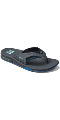 2026 Reef Hommes Sandales Fanning CJ2911 - Gris Métallisé / Ocean