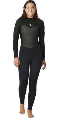 2026 Rip Curl Femmes Omega 3/2mm GBS Back Zip Combinaison Néoprène 157WFS - Black