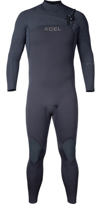 2026 Xcel Hommes Comp + 5/4mm Chest Zip Combinaison Néoprène MN54CPC4BK - Black