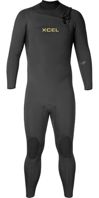 2026 Xcel Mens Comp 5/4mm Chest Zip Wetsuit MN54ZXC4BK - Black