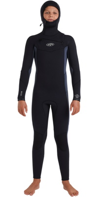 2025 Billabong Junior Absolute Natural 5/4mm Chest Zip Hooded Wetsuit 24CW193508 - Blue Combo