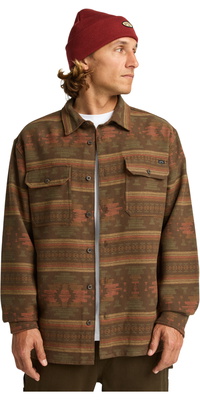 2025 Billabong Hommes Haut En Flanelle Jacquard Offshore EBYWT03013 - Dark Cedar