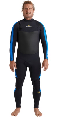 2025 Billabong Hommes Oscillator Natural 4/3mm Chest Zip Combinaison Néoprène 24AW193516 - Royal