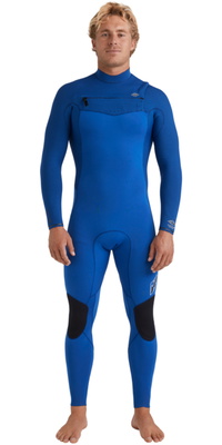 2025 Billabong Hommes Revolution Natural 4/3mm Chest Zip Combinaison Néoprène 24AW193512 - Dark Cobalt