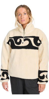 2025 Billabong Femmes Pull à Demi-zip Dont You EBJPF00119 - Whitecap