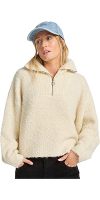 2025 Billabong Femmes Pull à Demi-zip Lost Heaven EBJSW00135 - Whitecap