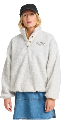 2025 Billabong Femmes Run The Road Pullover Sweatshirt EBJPF00113 - Whitecap