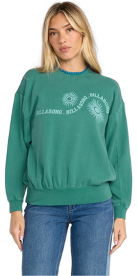 2025 Billabong Femmes Time For Kendal Sweatshirt 24B463505 - Evergreen