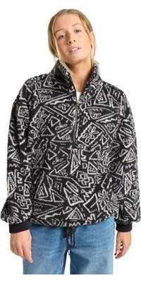 2025 Billabong Femmes Sweat-shirt à Capuche « Time Off » EBJPF00112 - Black Pebble