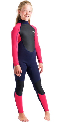 2026 C-Skins Enfants Element 3/2mm Back Zip Combinaison Nï¿½oprï¿½ne C-EL32STJ - Slate / Coral / Multi