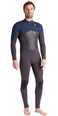2025 C-Skins Hommes Nuwave Rewired 5/4mm Chest Zip Combinaison Néoprène C-NRW54MCZ - Meteor / Meteor X / Bluestone X