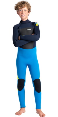 2026 C-Skins Enfants Legend 4/3mm Back Zip Combinaison Néoprène C-LE43JBZ - Cyan / Slate / Multi