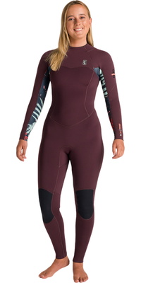 2026 C-Skins Femmes NuWave Solace 3/2mm Back Zip Combinaison Néoprène C-NSO32WBZ - Rust / Rust X