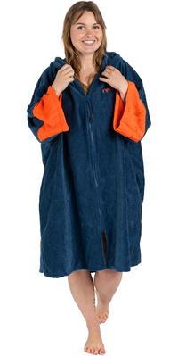 2026 Dryrobe Adulte Peignoir à Capuche Zip Towel Robe FZORGTWLDSB - Deep Sea Blue