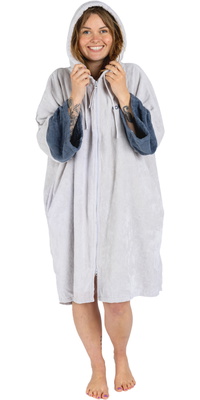 2026 Dryrobe Adulte Peignoir à Capuche Zip Towel Robe FZORGTWLNC - Nimbus Cloud