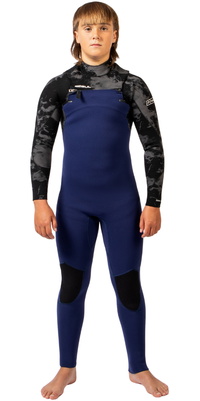 2026 Gul Enfants Yulex Flexor 3/2mm Chest Zip Combinaison N&eacute;opr&egrave;ne FX1228-BLSM - Blue / Smoke