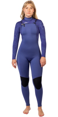 2026 Gul Femmes Echo Natur 3/2mm Chest Zip Combinaison N&eacute;opr&egrave;ne EC1328-BLTB - Blue / Tiebird