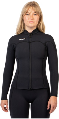 2026 Gul Femmes Response Natur 3mm Front Zip Jacket RE6305-BKBK - Black