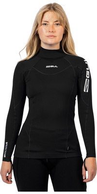 2026 Gul Femmes UV Protection Long Sleeve Lycra Vest RG0331-BKBK - Black