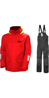 2026 Helly Hansen Hommes Pier 4.0 Veste Et Pier 4.0 Combinaison De Voile HHMPJAPBBAR - Alert Red / Ebony
