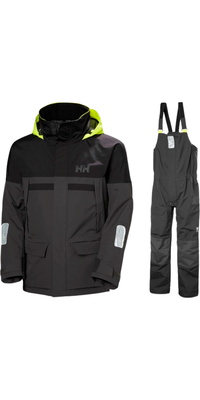 2026 Helly Hansen Mens Pier 4.0 Jacket & Bib Sailing Suit HHMPJAPBBE - Ebony