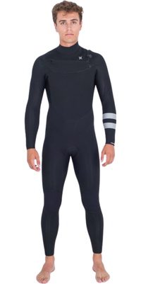 2025 Hurley Hommes Advant 4/3mm Chest Zip Combinaison Néoprène MFS0013423 - Black