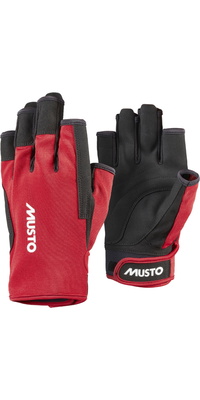 2025 Musto Essential Sailing Short Finger Gloves 2.0 86118 - True Red