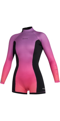 2025 Mystic Femmes Lunar BK Longarm 2mm Back Zip Shorty Combinaison Néoprène 35000.240113 - Coral