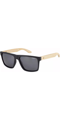 2026 O'Neill Lunettes De Soleil HARWOOD 2.0 ONS-HARWOOD2.0-104P - Noir / Bambou / Smoke Silver Flash