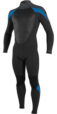 2026 ONeill Mens Epic 3/2mm Back Zip Wetsuit 4211B - Black / Graphite / Baliblu