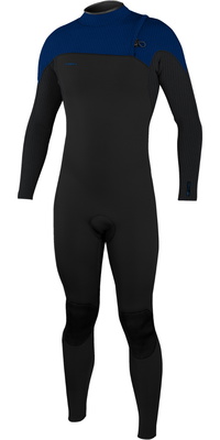 2025 O'Neill Hommes Hyperfreak Comp 4/3mm Zipless Combinaison Néoprène 4971 - Black / Twilight Blue
