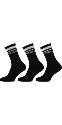 2025 ONeill Sport Socks Stripe 3-Pack 770023 - Black